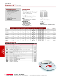Thumbnail of document Data Sheet - Pioneer PX Series, OHAUS Precision Balance